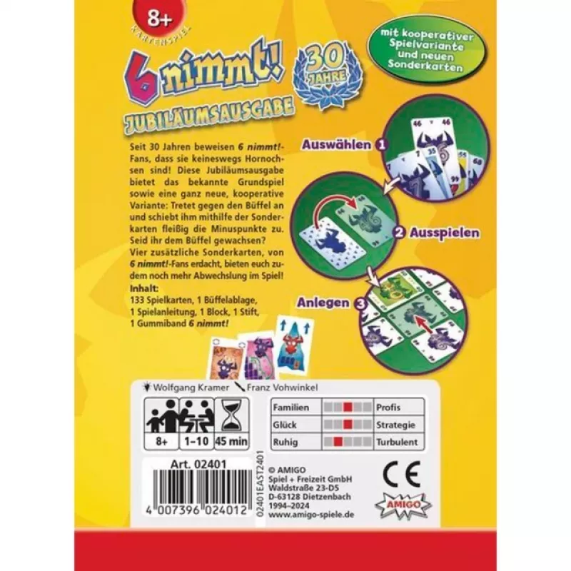 Amigo 6 nimmt! 30-vuotisjuhlapainos, korttipeli