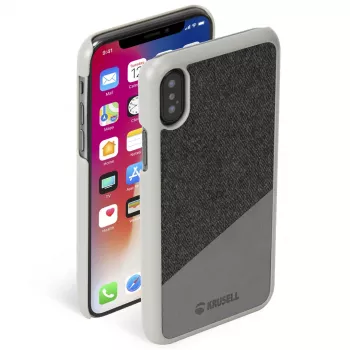 Krusell Tanum -suojakotelo iPhone X/XS 14,7 cm harmaa