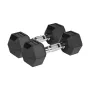 REBEL ACTIVE kumipäällysteiset valurautakäsipainot 2x8 kg