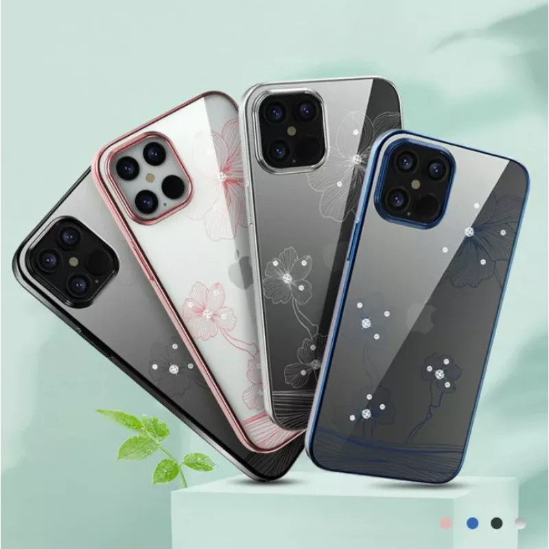 Suojakotelo Devia Crystal Flora iPhone 12 mini — musta