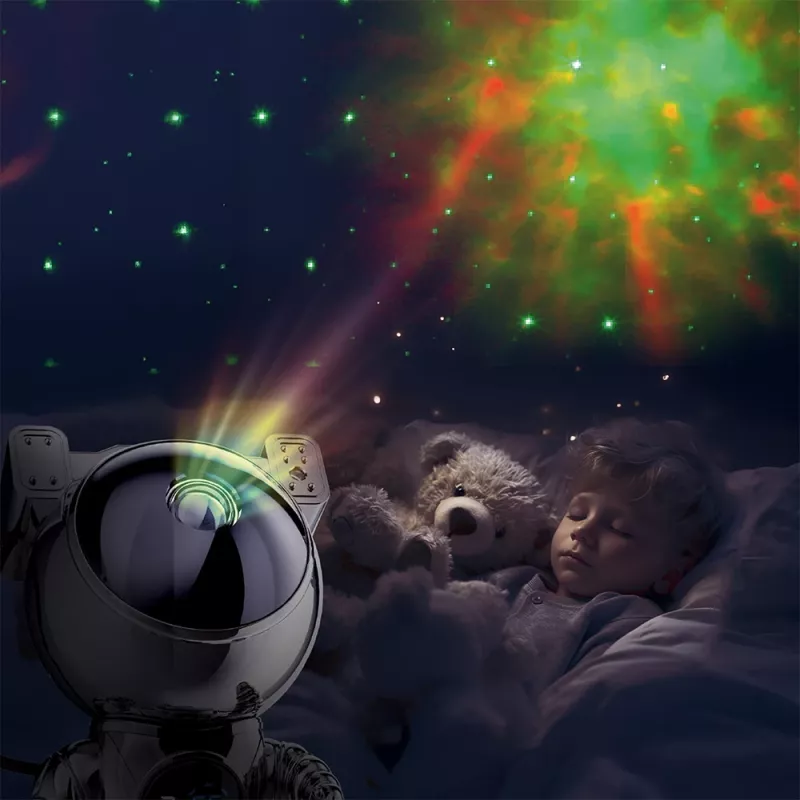 Hawk HW-STAR02 astronautti-tähtiprojektori kellolla Ghrome Edition