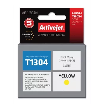 ActiveJet AE-1304N mustekasetti keltainen, yhteensopiva Epsonin kanssa, suuri (XL) riitto, 18 ml väriainemuste