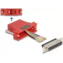 DeLOCK D-Sub 25-napainen naaras - RJ45 naaras asennussarja punainen VGA RJ-45
