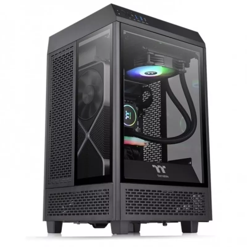PC-kotelo Thermaltake The Tower 100 Mini Tower musta