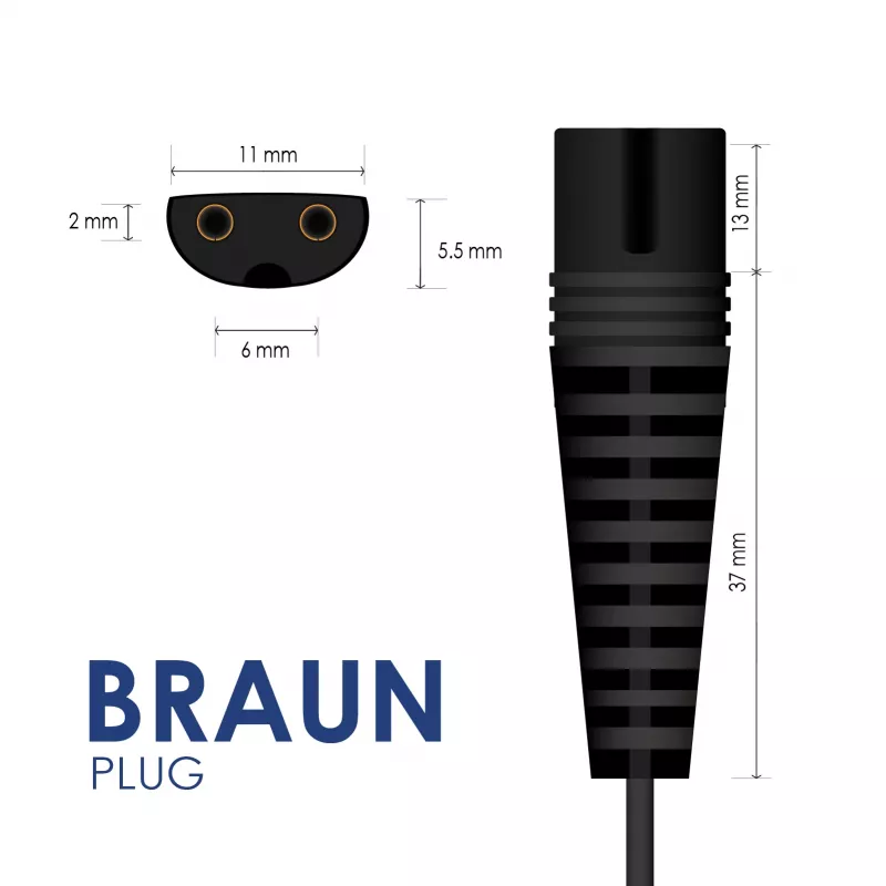 Akyga AK-PD-23 virtalähde Braun-partakoneelle 12 V / 0,4 A, 4,8 W, 1,8 m