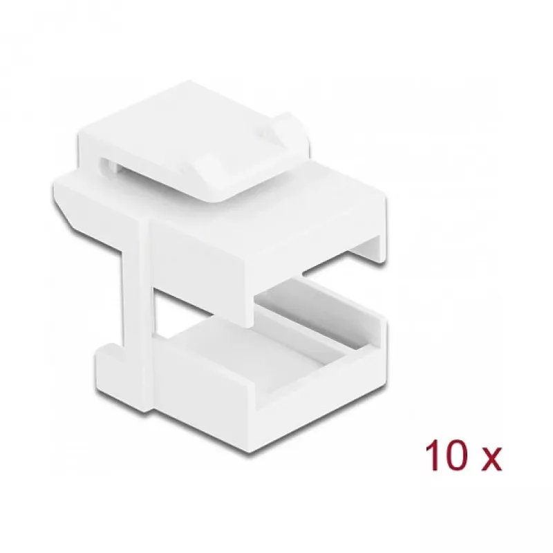 Keystone-kansi DeLOCK 86807 valkoinen kuituadapterille 10 kpl