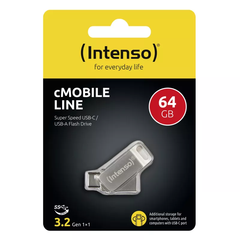 FLASH-MUISTITIKKU USB3 64GB/SILVER 3536490 INTENSO
