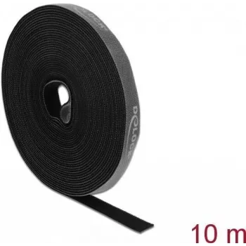 Delock tarranauha rullalla, 10 m x 15 mm, musta