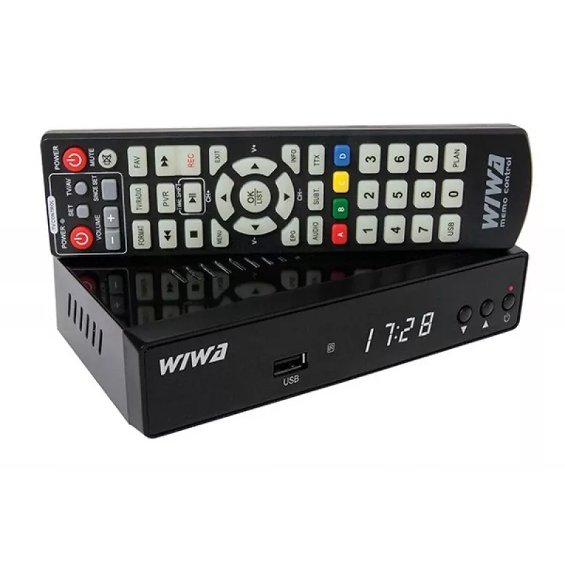 TV-vastaanotin WIWA H.265 MAXX — DVB-T / DVB-T2 -digiviritin H.265 (HEVC) -tuella