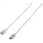Renkforce USB 2.0 liitäntäkaapeli [1x USB 2.0 pistoke A - 1x USB 2.0 pistorasia A] 3,00 m läpinäkyvä (RF-4538152)