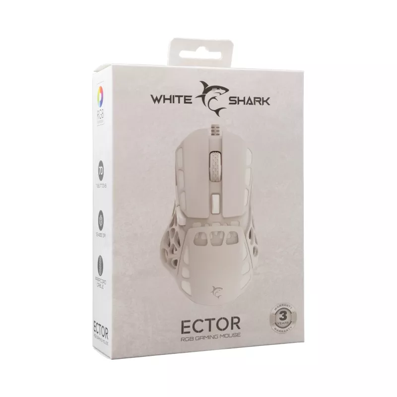 Hiiri White Shark GM-5016 Ector valkoinen USB