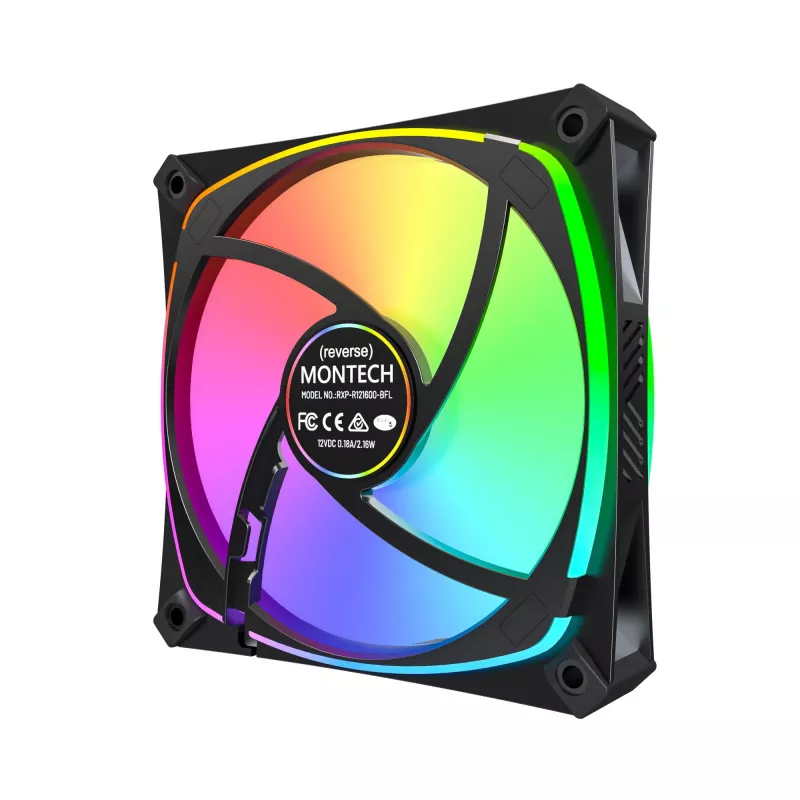 MONTECH RX120 PRO musta 120mm ARGB-kotelotuuletin