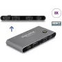 KVM-kytkin DeLOCK 11485 USB HDMI 8K 144Hz antrasiitti