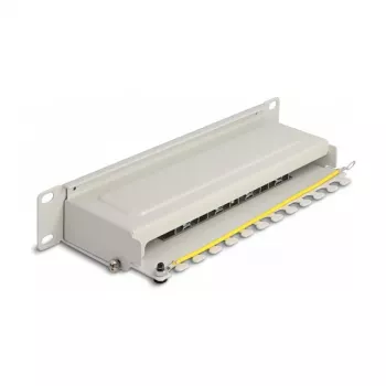 DeLOCK 10 tuuman kytkentäpaneeli 8 port Cat.6A 1U harmaa