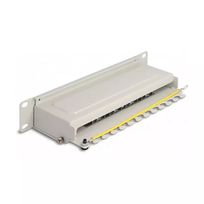 DeLOCK 10 tuuman kytkentäpaneeli 8 port Cat.6A 1U harmaa