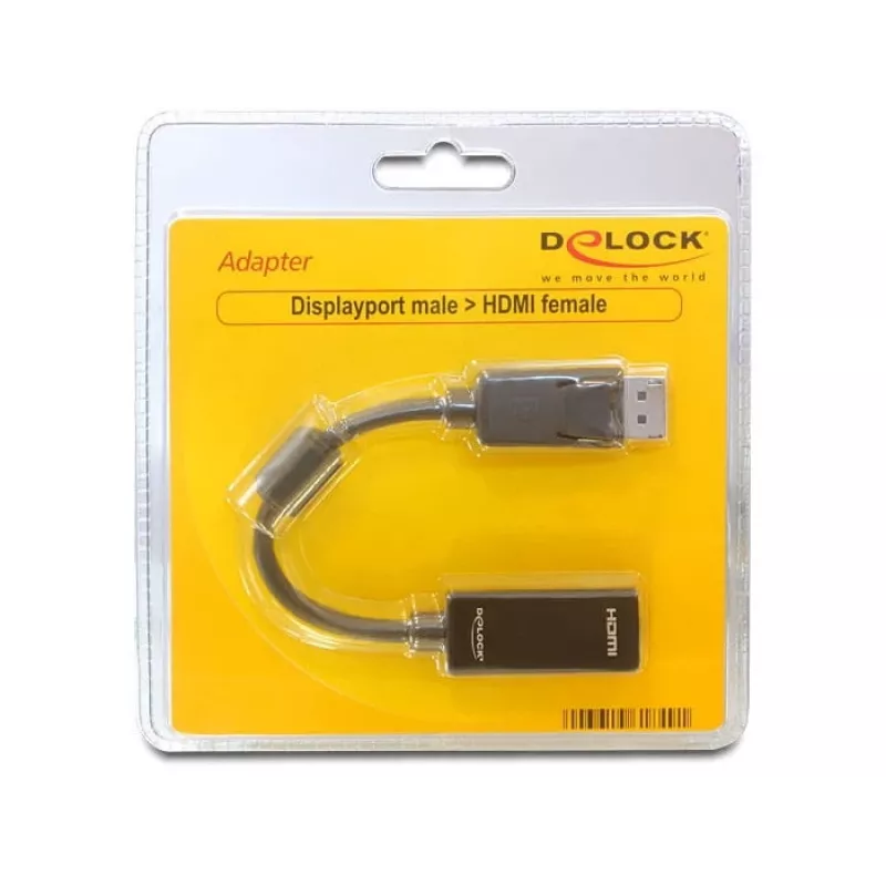 Videokaapeliadapteri DELOCK 61849 0,125 m DisplayPort HDMI:hen