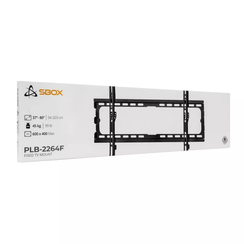 SBOX PLB-2264F-2 seinäteline 37–80 cm, kantavuus 45 kg, VESA 600x400