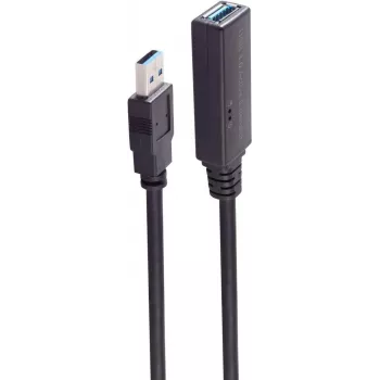 USB-kaapeli ShiverPeaks BS13-39485 30 m USB A musta 5 Mbit/s
