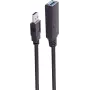 USB-kaapeli ShiverPeaks BS13-39485 30 m USB A musta 5 Mbit/s