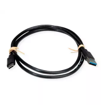 ROLINE RM USB 3.2 Gen 1 -kaapeli, A-C, ST/ST, musta, 1 m