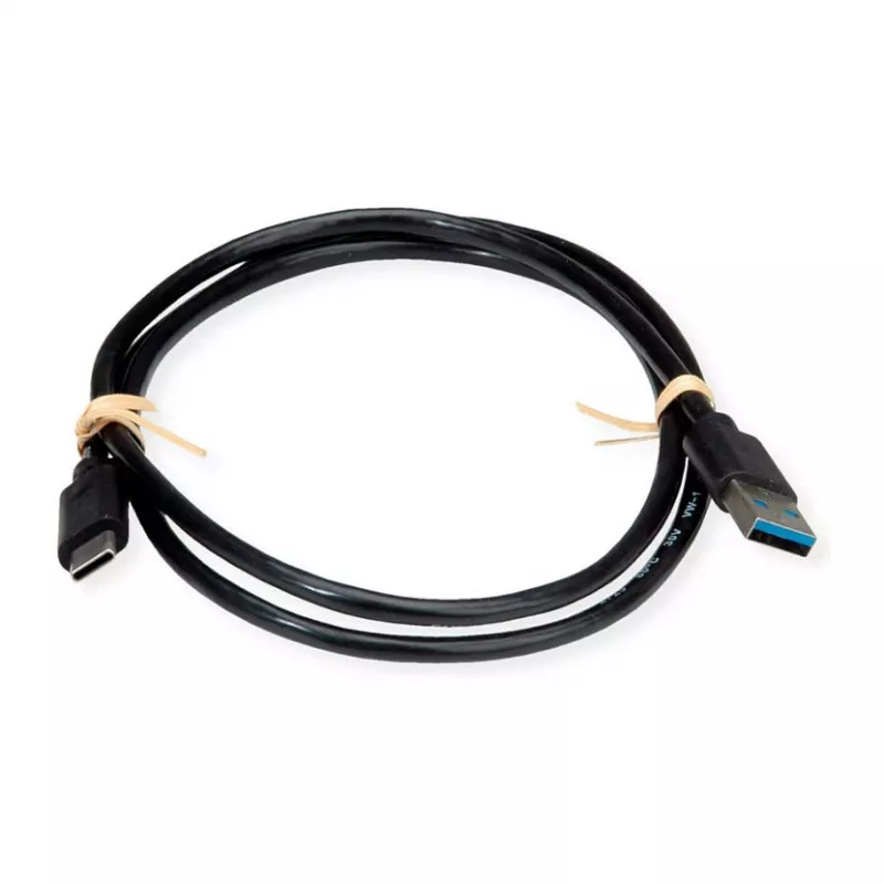ROLINE RM USB 3.2 Gen 1 -kaapeli, A-C, ST/ST, musta, 1 m