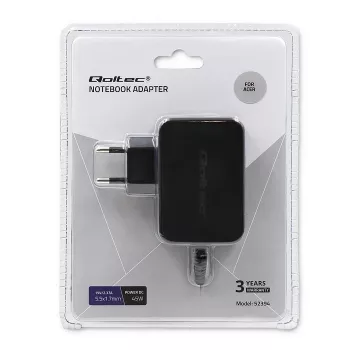 Virtalähde QOLTEC 45W 19V 2,37A 5,5x1,7 mm liittimellä