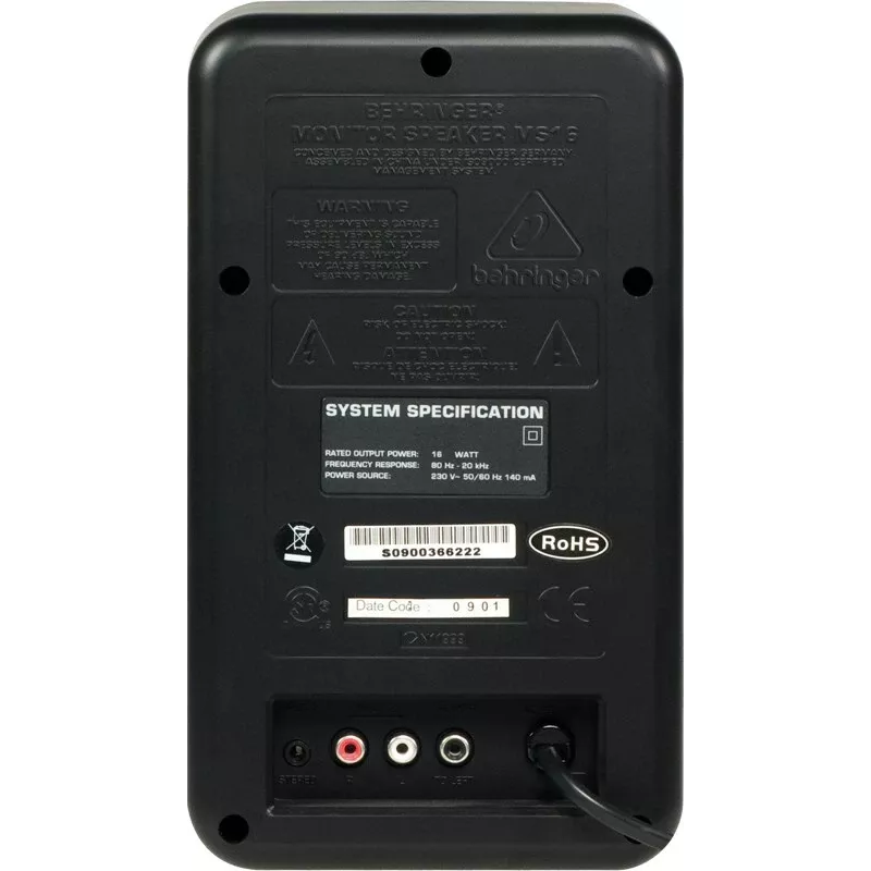 Behringer MS16 kaiuttimet 2-tie musta johdollinen 16 W
