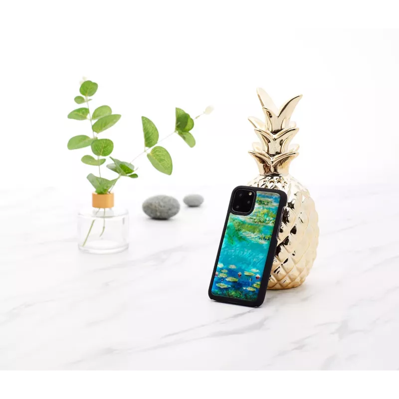 iKins älypuhelinkotelo iPhone 11 Pro — lumpeenkukkakuvio, musta