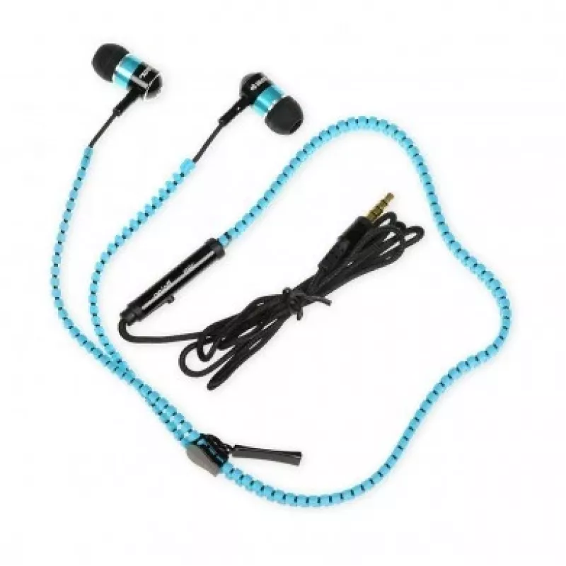 In-Ear-kuulokkeet vetoketjumallilla ja mikrofonilla