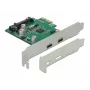 DeLOCK PCI Express x1 -kortti 2 x USB Type-C™ -liittimeen