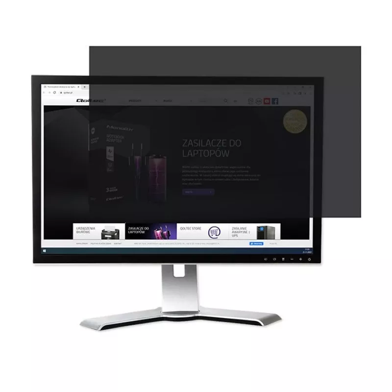 Qoltec GDPR tietosuojakalvo 23 | 16:9 | Eye Care | Panoramic