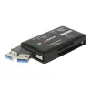 DeLOCK SuperSpeed USB -kortinlukija CF SD Micro SD MS M2 xD 5 Gbps