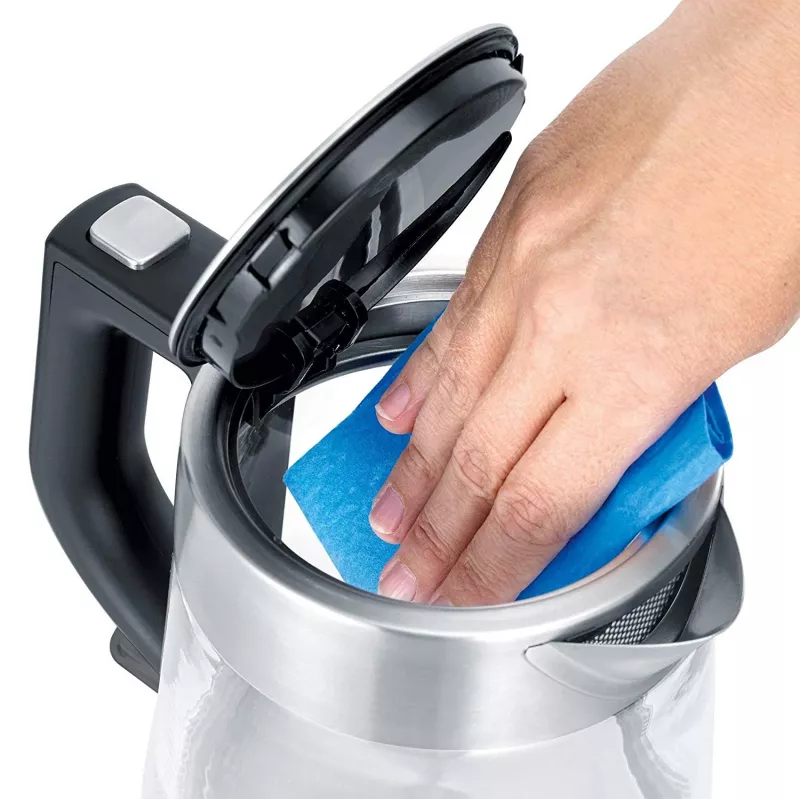 Severin WK 3468 vedenkeitin 1 l 2 200 W musta, ruostumaton teräs, läpinäkyvä