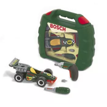Bosch laukku autolla ja porakoneella