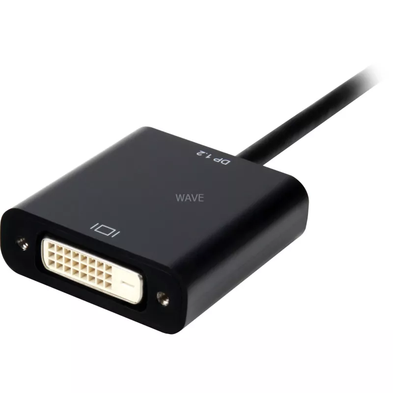 DisplayPort 1.2 > DVI24+1 muunnin, kaapeli musta, 15 cm