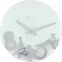 NeXtime kello 8115 Dropped, Ø43 cm, seinäkello, hopea