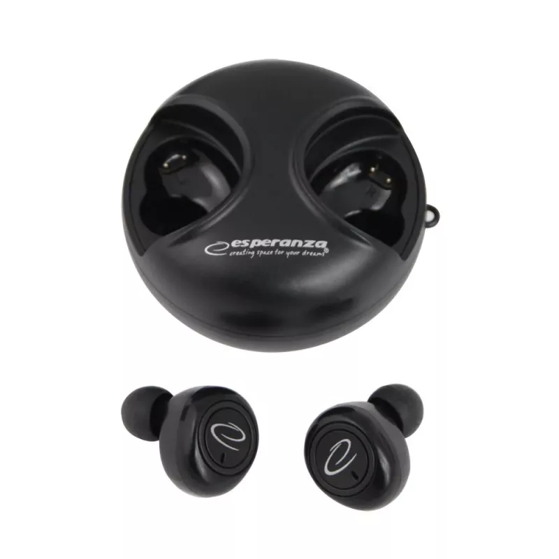 Esperanza EH228K kuulokkeet/headset langaton nappikuulokkeet puhelut/musiikki Micro-USB Bluetooth musta