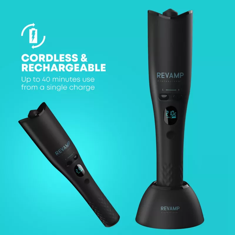 Revamp CL-2750-EU2 iGEN Cordless Progloss Hollywood Curl automaattinen kiharrin kääntötoiminnolla