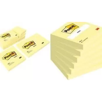 Post-It Notes keltainen 6 kpl:n pakkaus itseliimautuvat tarrat neliö 76x76mm 3M