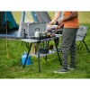 Camping Kitchen 2 Multi Cook Plus, kaasukeitin harmaa, 2 keittovyöhykettä 2x 1,8 kW + grillilevy 0,9 kW, malli 2025
