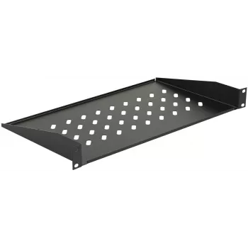 Rack-hylly LOGON RAS200BL musta 30 kg kantavuus 19 inch