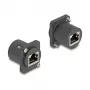 Delock D-tyypin moduuli RJ45 naaras-naaras ruuveilla musta (88106)