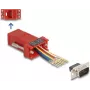 DeLOCK D-Sub 9-napainen uros - RJ45 naaras asennussarja punainen VGA - RJ45