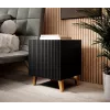 Yöpöytäsarja cama meble PAFOS, 2 kpl, 45×40×51 cm, mattamusta, MDF/lastulevy