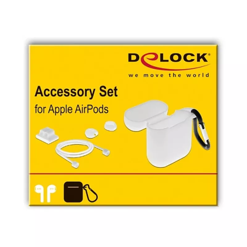 DeLOCK Apple AirPods kotelo tarvikesarja valkoinen