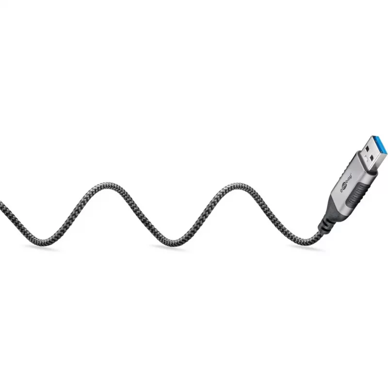 Goobay Ethernet-kaapeli USB-A 3.0 - RJ45 ohut 2 m – yhdistää reitittimen, modeemin tai (74395)