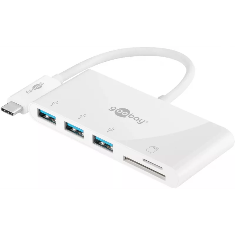 Goobay USB-C-monitoimisovitin, 3 x USB-A ja kortinlukija (40759)