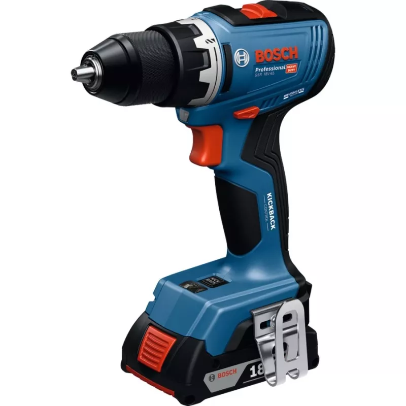 Bosch GSR 18V-65 akkuporakone-ruuvinväännin, 2x 4,0 Ah akku