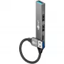 Goobay Slim 4-porttinen USB-keskitin, USB-A – USB-C™/USB-A, USB 3.2 (74458)