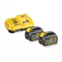 DeWalt DCB118T2-QW XR FLEXVOLT aloituspaketti, 2 akkua 54 V 2 Ah ja laturi